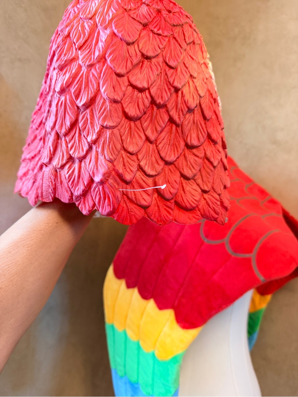 Iago Parrot Bird Costume Head & Wing Set - Aladdin Movie - Picture 2 of 3